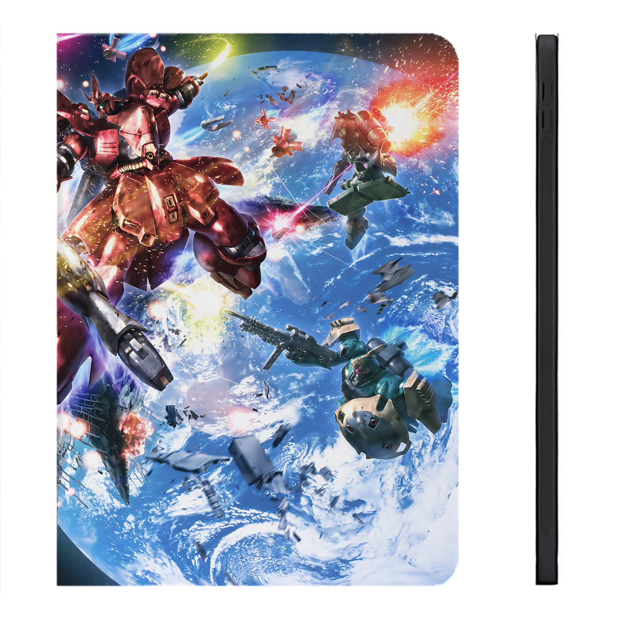 （画像用） 機動戦士ガンダム Mobile Suit Gundam IPadケース ペンホルダー付き ブックスタイルデザイン